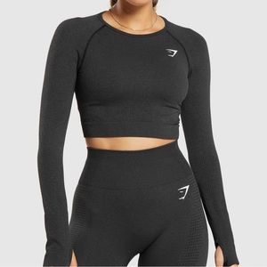 Gymshark-VITAL SEAMLESS 2.0 LONG SLEEVE CROP TOP
